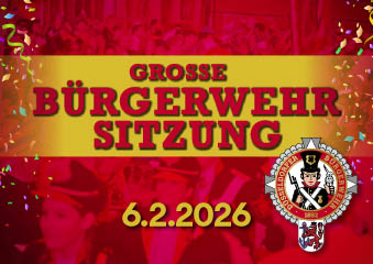 Große Bürgerwehr Sitzung 2026 Poster