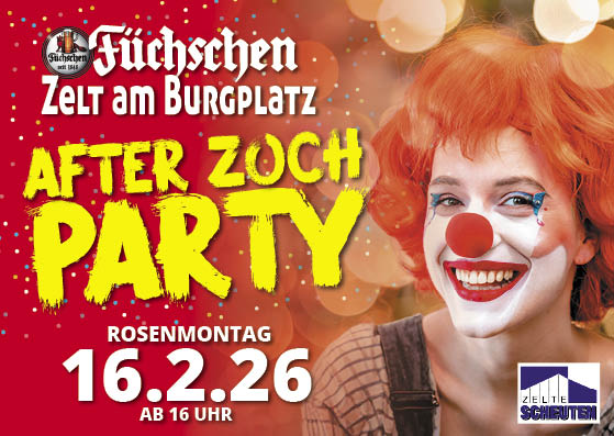 Rosenmontag 2026 - After Zoch Party Poster