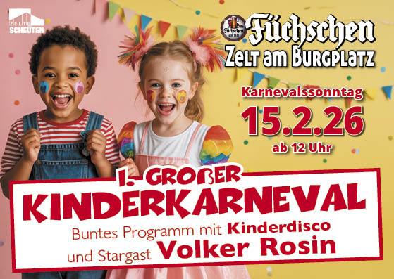 Neu! 1. Großer Kinderkarneval am Burgplatz Poster